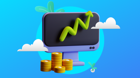 An ascending arrow symbolizing business growth