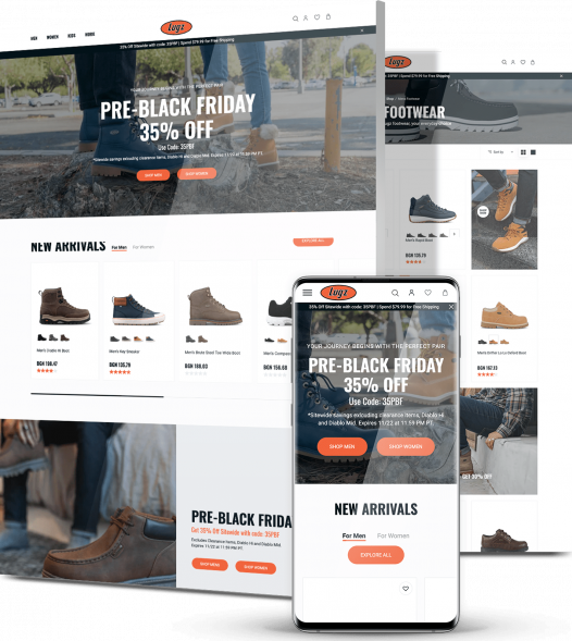 Chicago-web-design-agency-client-Lugz Chicago web design custom eCommerce design