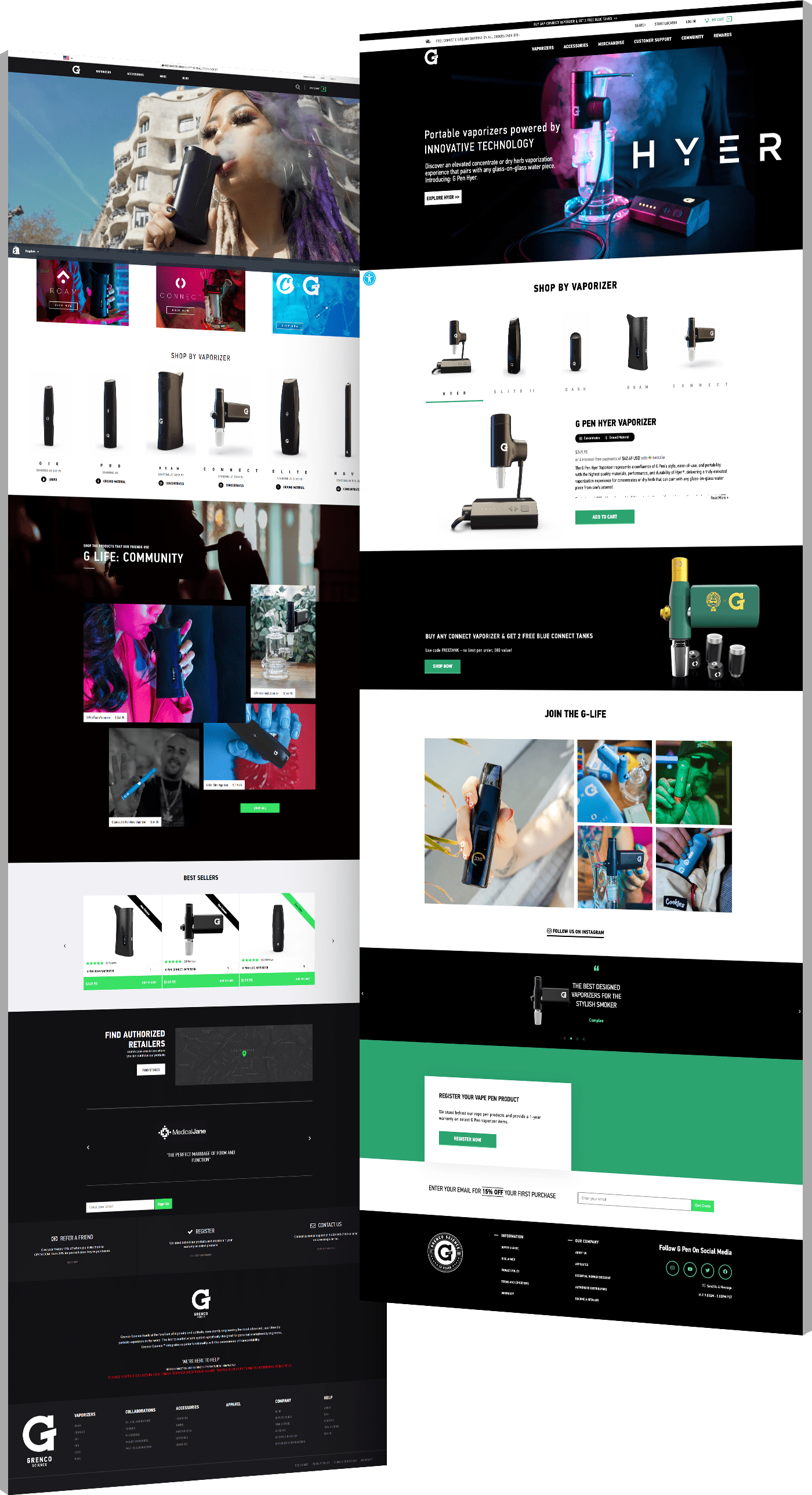 Website-redesign-GPen Website redesign before and after G Pen