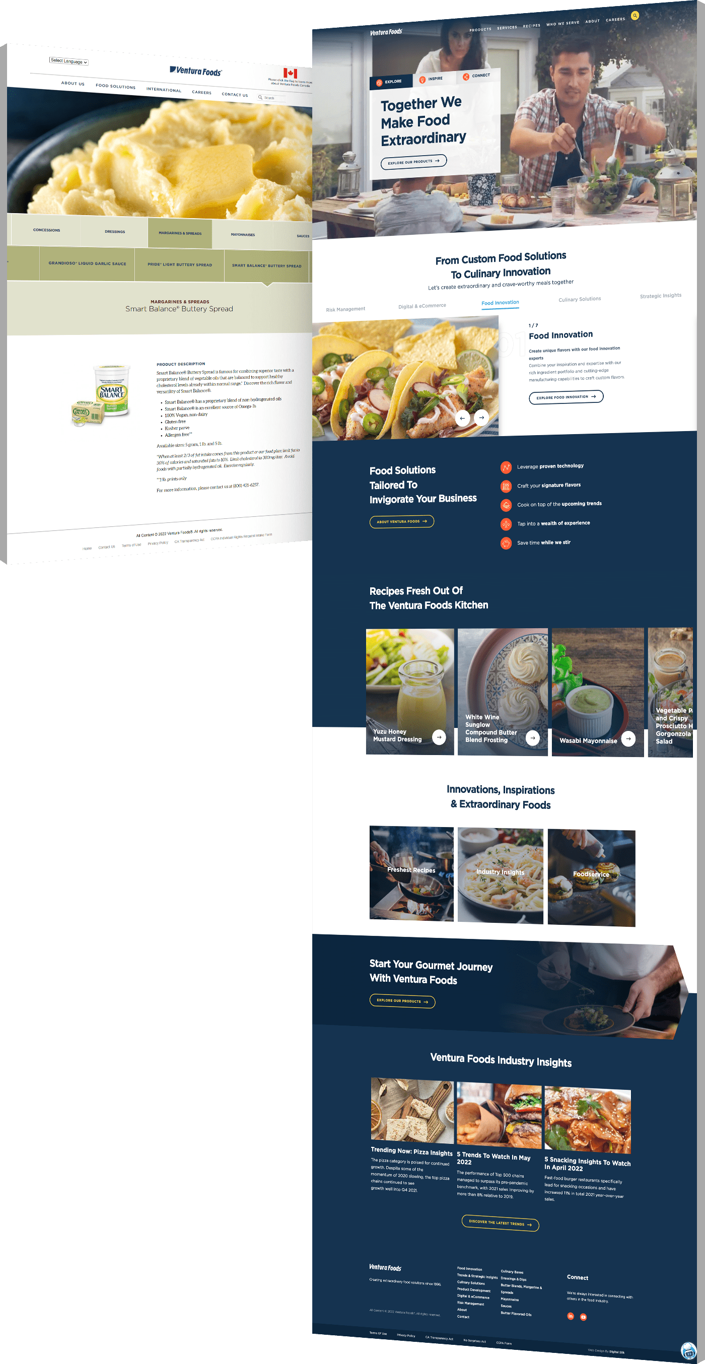 Website-redesign-Ventura Foods Website redesign before and after Ventura Foods