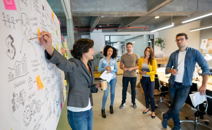 Business-growth-consulting-process-roadmap A team involved in business growth consulting roadmap process