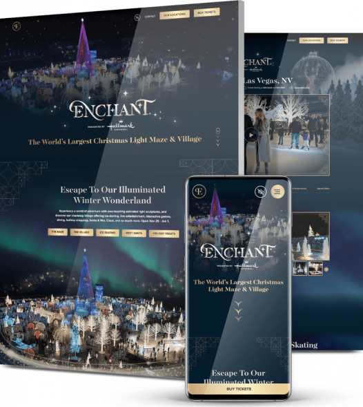 San-Francisco-digital-marketing-agency-Enchant-Christmas-website San Francisco digital marketing agency's web design example - Enchant Christmas event platform