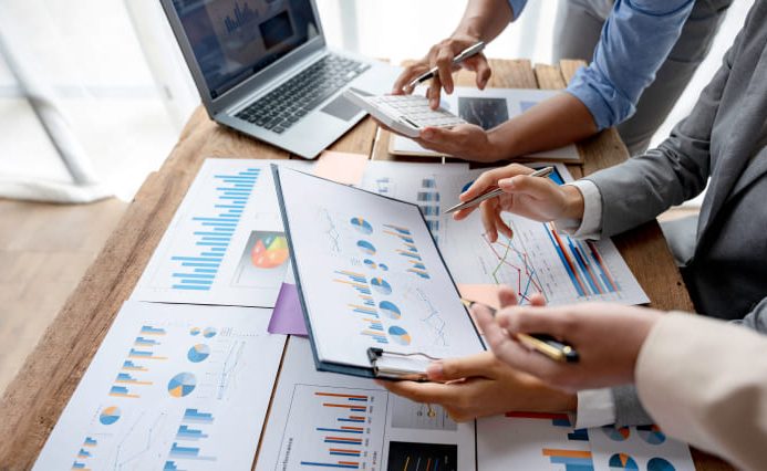 Consulting-services-approach-results Consulting services firm representatives monitoring a client's results