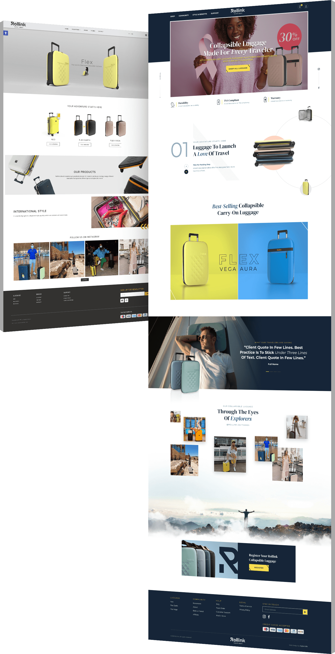 web-design-before-after-rollink Web design before and after photos of Rollink website