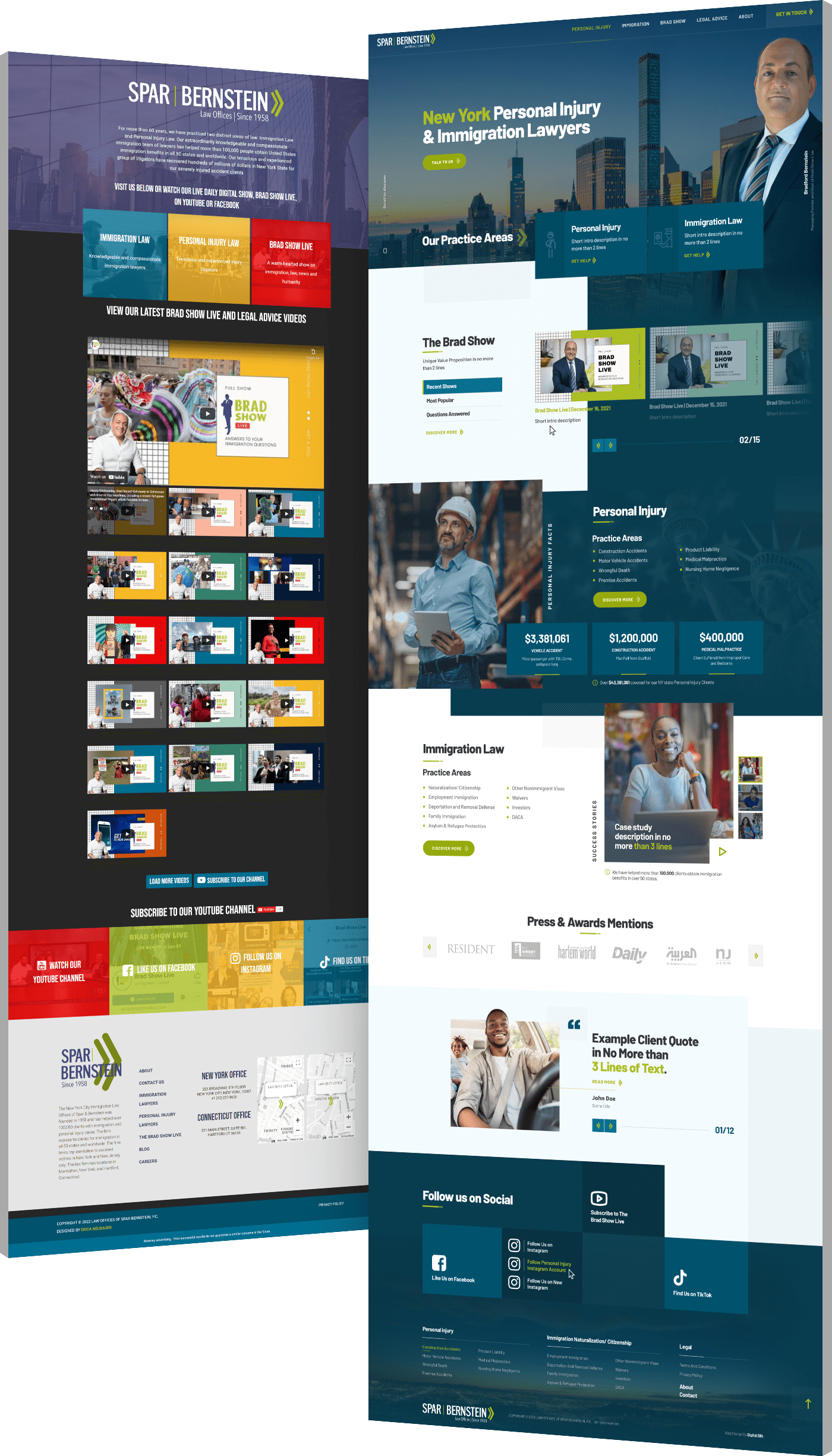web-design-before-after-spar&bernstein Web design before and after photos of Spar & Bernstein website