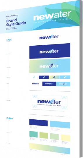 Branding-strategy-agency-portfolio-example-NEWater NEWater brand book as a branding strategy agency portfolio example