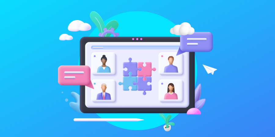 brand-collaboration-hero-image brand collaboration featured image of four puzzle pieces coming together