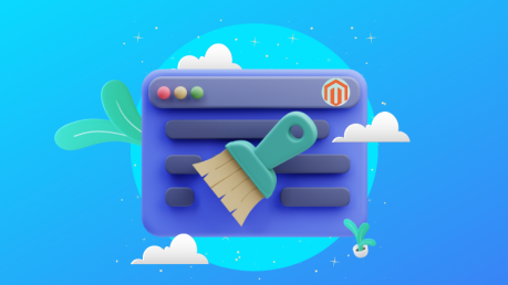 magento-2-upgrade-hero-image Magento 2 upgrade hero image featured example of a web page and a brush