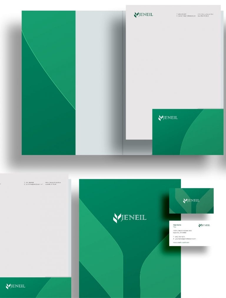 DS-branding-portfolio-image-Jeneil-4 Color scheme and branding collateral mockups for Jeneil Biotech