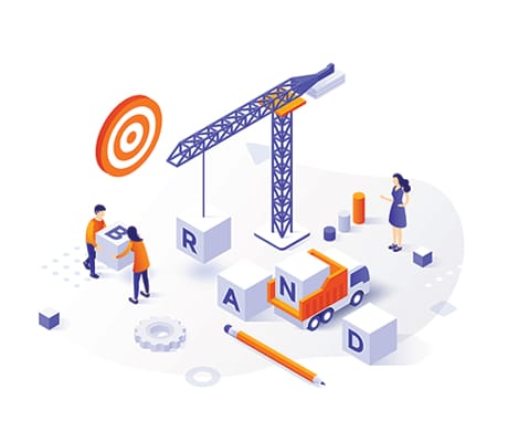 visual-identity-vectore brand building vector