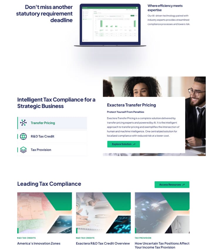 exactera-full-3 Exactera portfolio screenshot