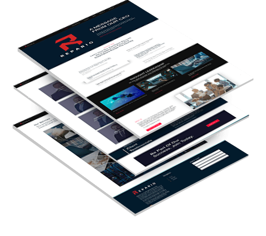 repario-data-trio-stacked A trio of Repario web design images