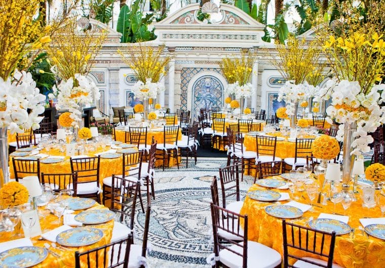 Barton-G-hero-background A dinner setup with an orange and white color scheme