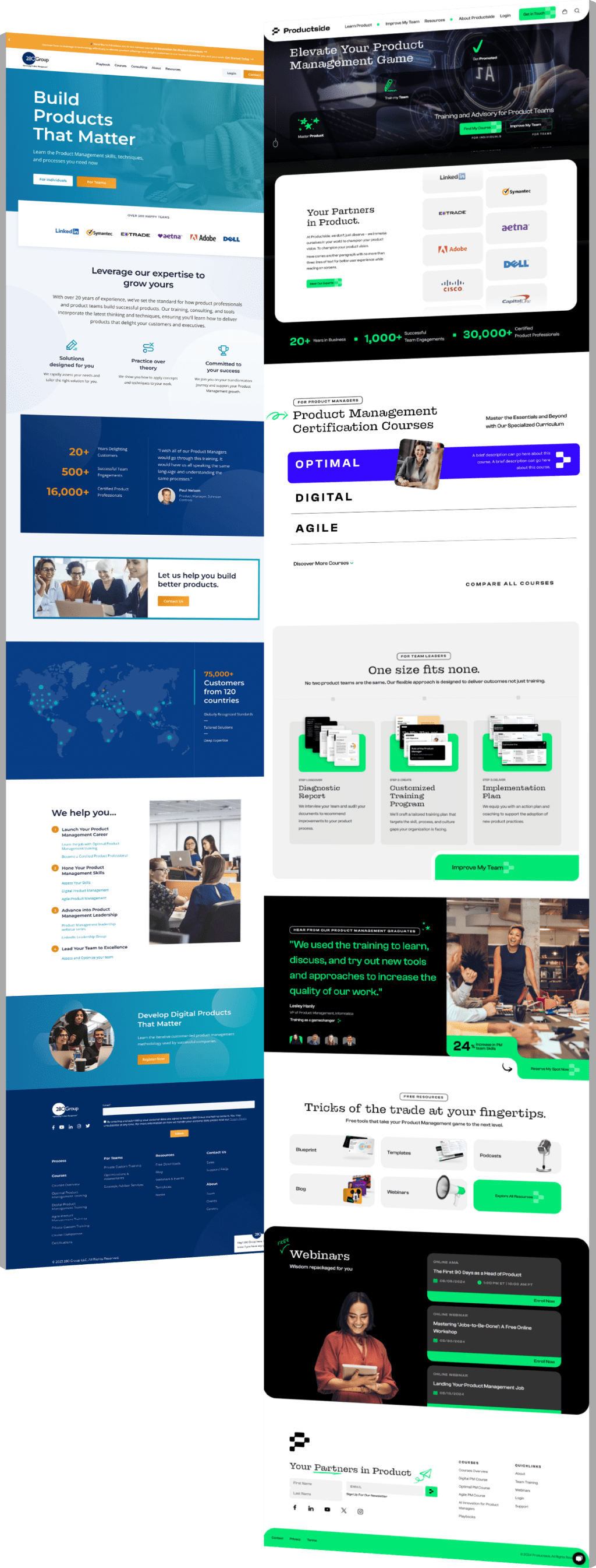 productside-before-after Before and after screenshots of Productside's web design