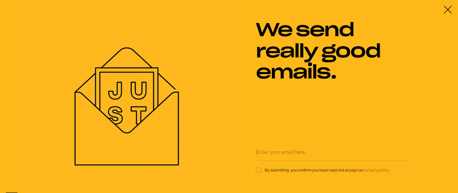 JUST Egg website screenshot