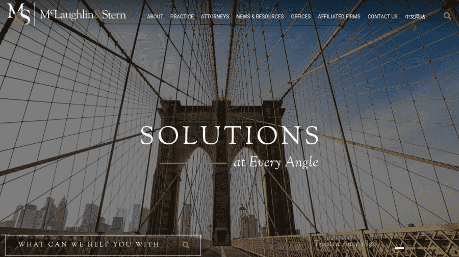 McLaughlin & Stern website screenshot
