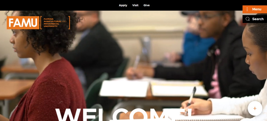 Florida A&M University website screenshot