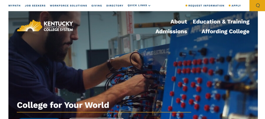 KCTCS website screenshot