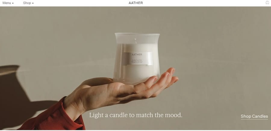 Aather website screenshot