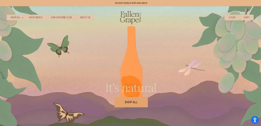 Fallen Grape website screenshot