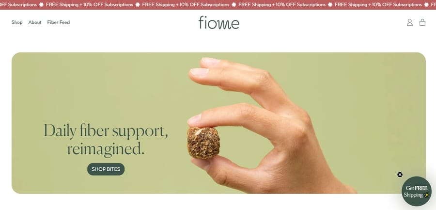 Fiome website screenshot