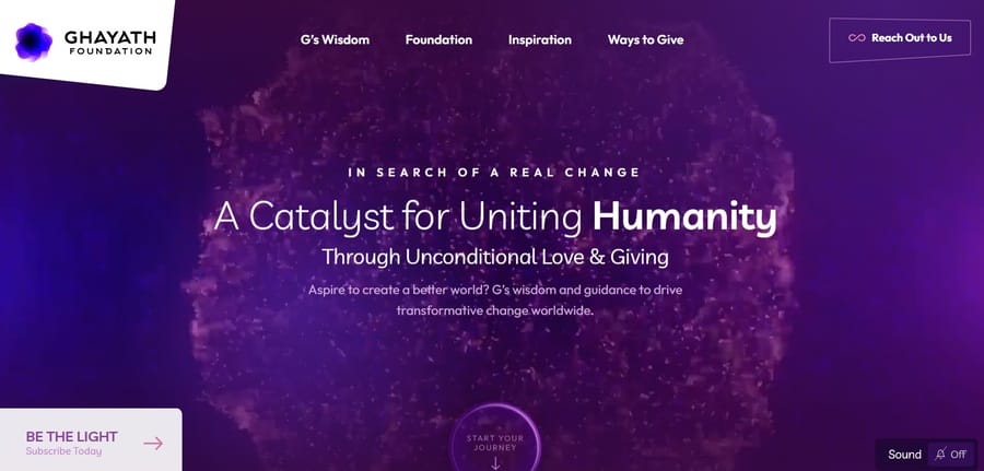 Ghayath Foundation website screenshot