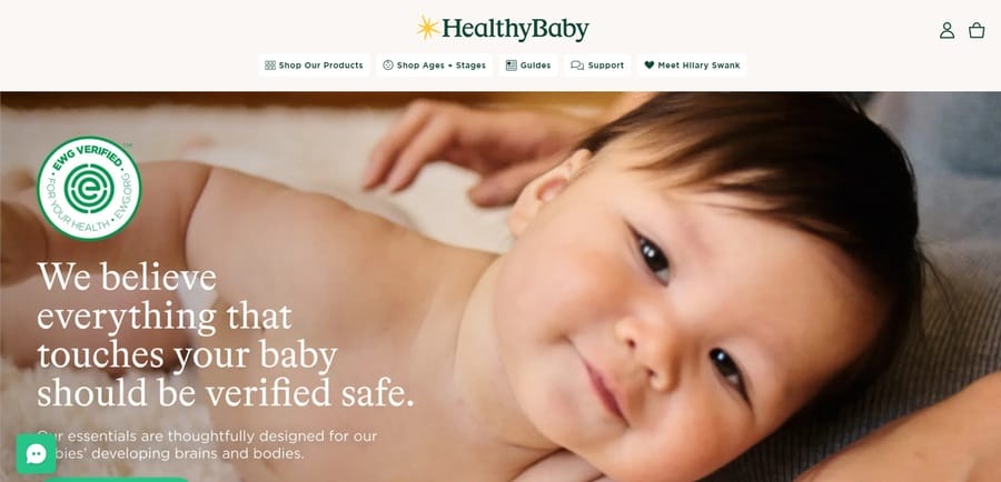 HealthyBaby website screenshot