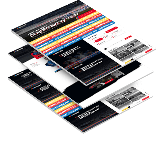 nascar-website-three-stacked Three stacked images of Nascar's website design