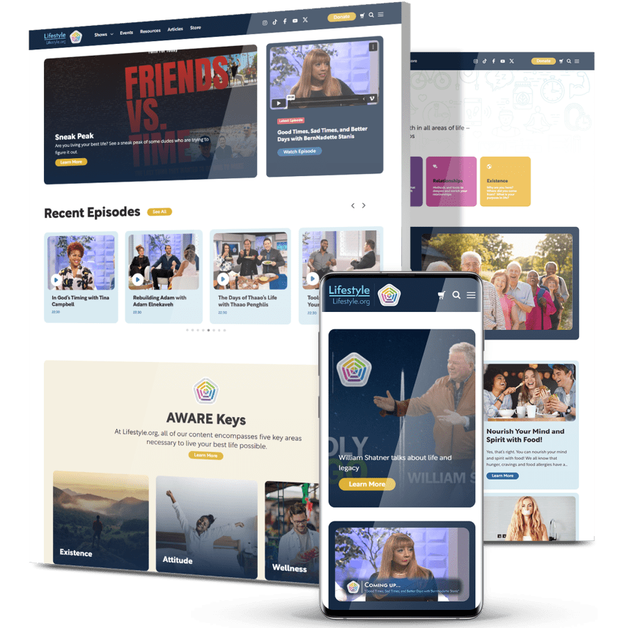 Image showing Lifestyle's website design on desktop and mobile