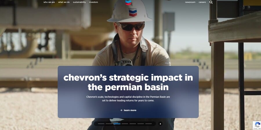 Chevron Corporation website screenshot
