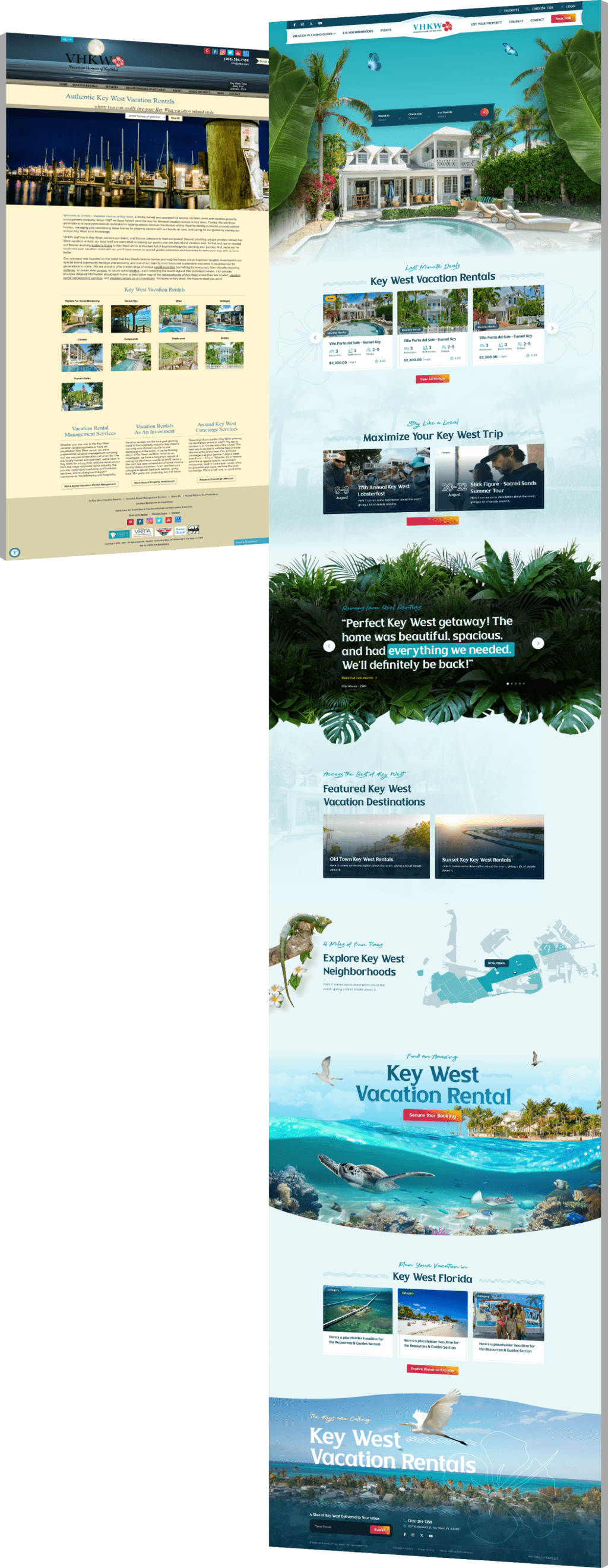 vhokw-before-and-after Image showing Vacation Homes Of Key West's before and after design