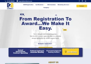 AK World Service B2B project preview AK World Service B2B website top section preview